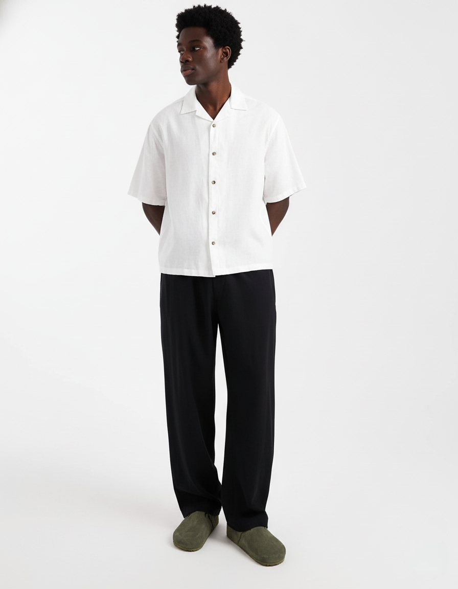 Men Linen Loose Fit Set.