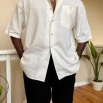 Elite Ivory Men Linen Shirt.