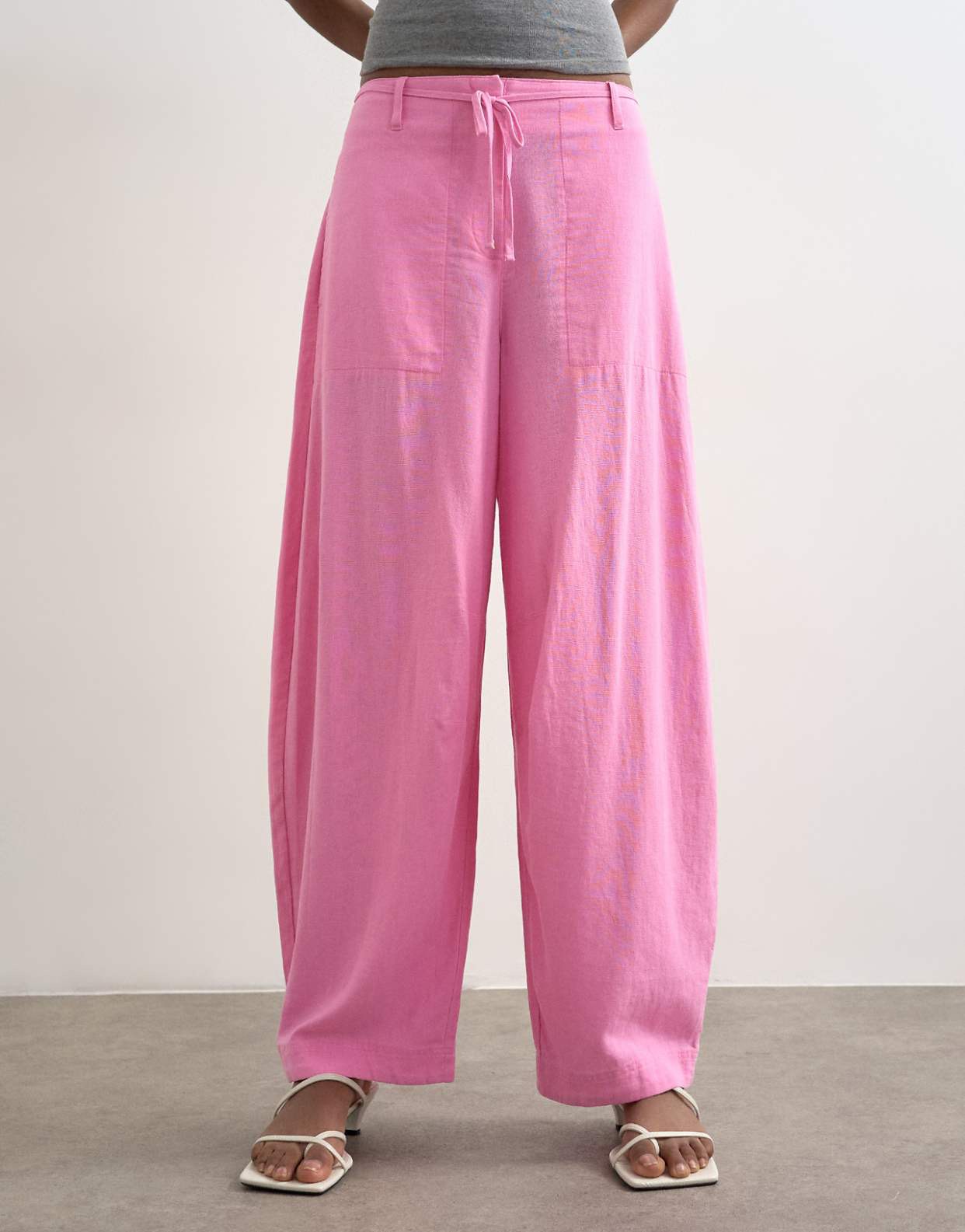 Linen Tie Waist Pants.