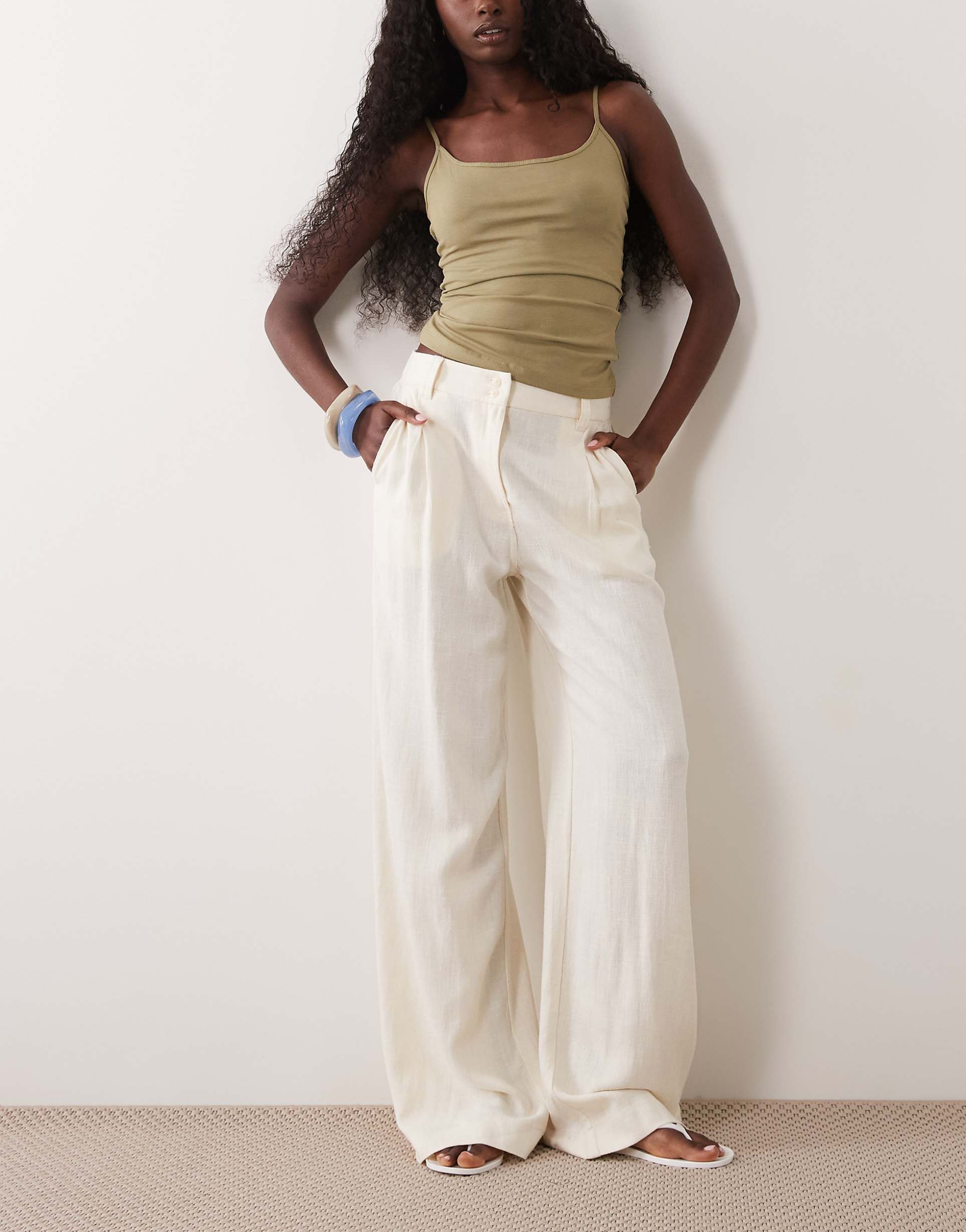 Wide Legged Oversized Linen Pants.